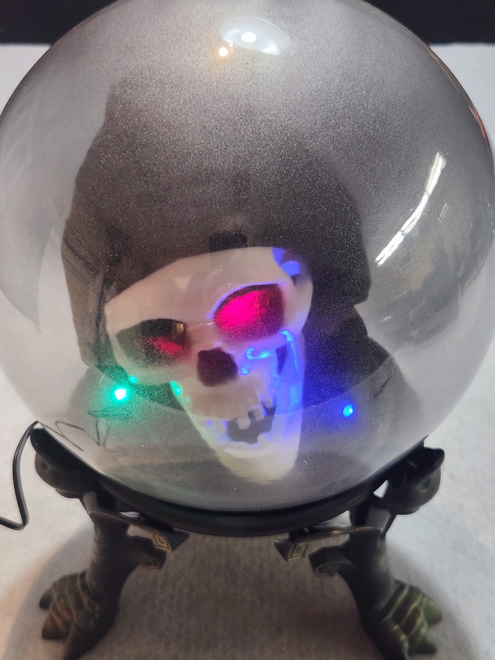Vintage 2005 Gemmy Animated Talking Skull Crystal Spirit Ball Halloween NWOB - Picture 3 of 3